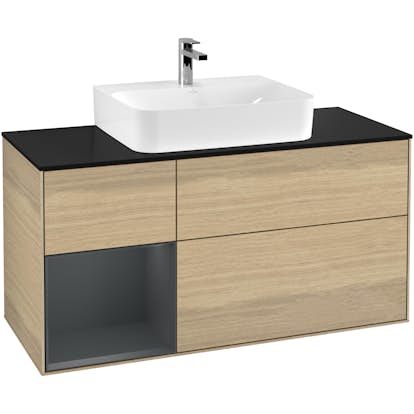 Tvättställsskåp Villeroy & Boch Finion med 3 Lådor Hylla och Bänkskiva för Centrerat Tvättställ
