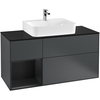 Tvättställsskåp Villeroy & Boch Finion med 3 Lådor Hylla och Bänkskiva för Centrerat Tvättställ