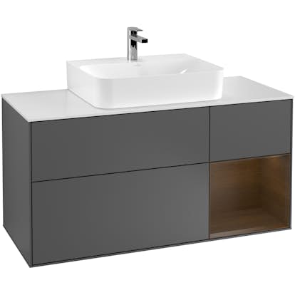 Tvättställsskåp Villeroy & Boch Finion med 3 Lådor Hylla och Bänkskiva för Centrerat Tvättställ