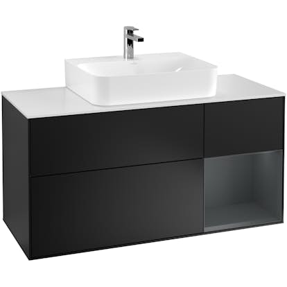 Tvättställsskåp Villeroy & Boch Finion med 3 Lådor Hylla och Bänkskiva för Centrerat Tvättställ