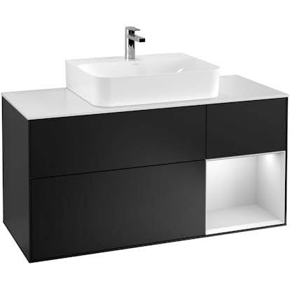 Tvättställsskåp Villeroy & Boch Finion med 3 Lådor Hylla och Bänkskiva för Centrerat Tvättställ