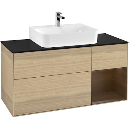 Tvättställsskåp Villeroy & Boch Finion med 3 Lådor Hylla och Bänkskiva för Centrerat Tvättställ