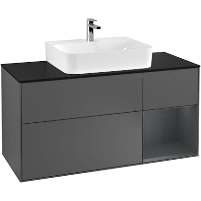 Tvättställsskåp Villeroy & Boch Finion med 3 Lådor Hylla och Bänkskiva för Centrerat Tvättställ