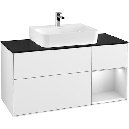 Tvättställsskåp Villeroy & Boch Finion med 3 Lådor Hylla och Bänkskiva för Centrerat Tvättställ