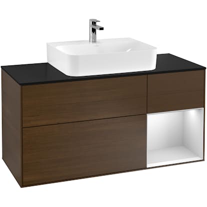 Tvättställsskåp Villeroy & Boch Finion med 3 Lådor Hylla och Bänkskiva för Centrerat Tvättställ