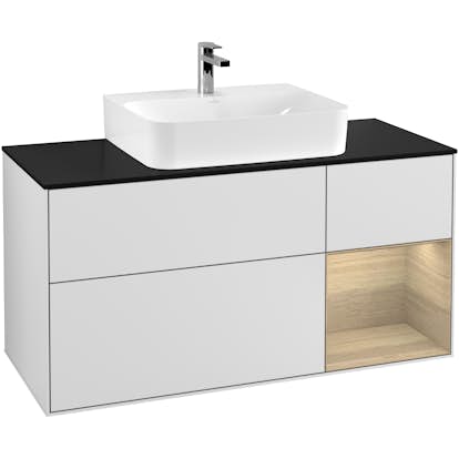 Tvättställsskåp Villeroy & Boch Finion med 3 Lådor Hylla och Bänkskiva för Centrerat Tvättställ