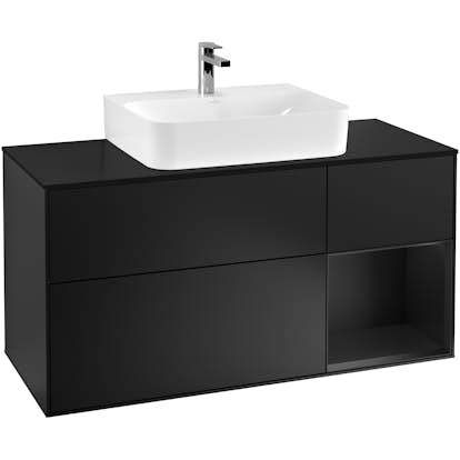 Tvättställsskåp Villeroy & Boch Finion med 3 Lådor Hylla och Bänkskiva för Centrerat Tvättställ