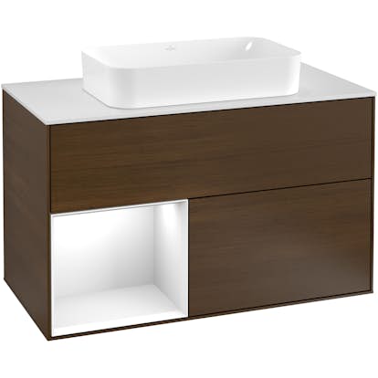 Tvättställsskåp Villeroy & Boch Finion med 2 Lådor Hylla och Bänkskiva för Fristående Tvättställ