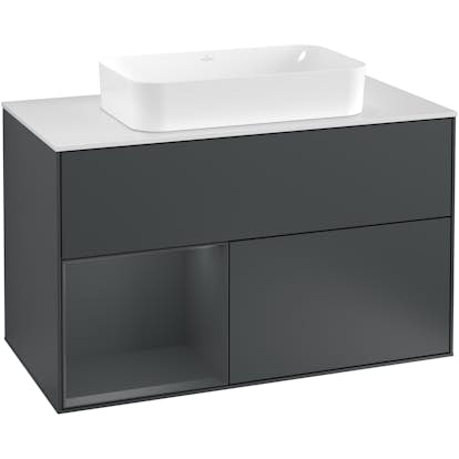 Tvättställsskåp Villeroy & Boch Finion med 2 Lådor Hylla och Bänkskiva för Fristående Tvättställ