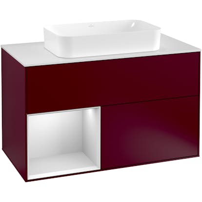 Tvättställsskåp Villeroy & Boch Finion med 2 Lådor Hylla och Bänkskiva för Fristående Tvättställ