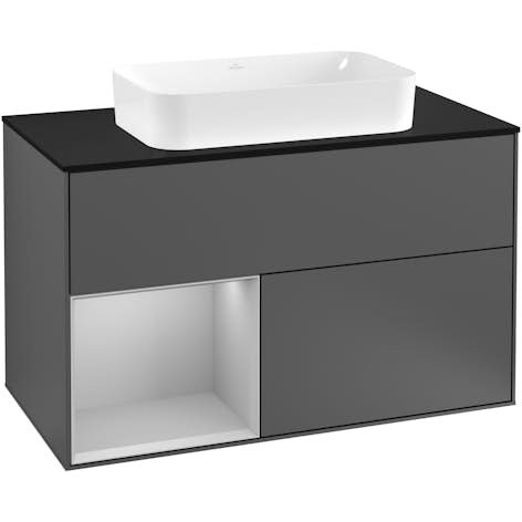 Tvättställsskåp Villeroy & Boch Finion med 2 Lådor Hylla och Bänkskiva för Fristående Tvättställ