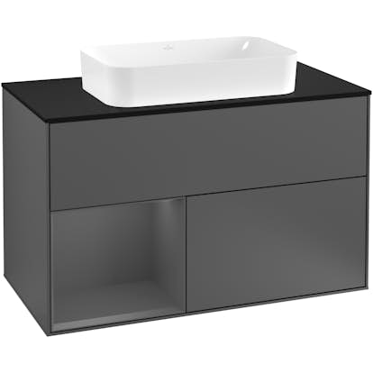 Tvättställsskåp Villeroy & Boch Finion med 2 Lådor Hylla och Bänkskiva för Fristående Tvättställ