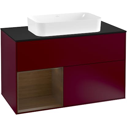 Tvättställsskåp Villeroy & Boch Finion med 2 Lådor Hylla och Bänkskiva för Fristående Tvättställ