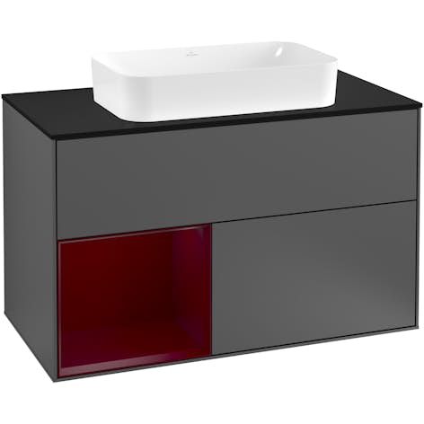 Tvättställsskåp Villeroy & Boch Finion med 2 Lådor Hylla och Bänkskiva för Fristående Tvättställ