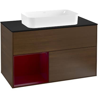 Tvättställsskåp Villeroy & Boch Finion med 2 Lådor Hylla och Bänkskiva för Fristående Tvättställ