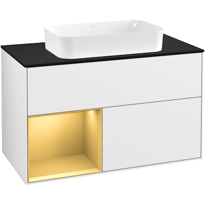 Tvättställsskåp Villeroy & Boch Finion med 2 Lådor Hylla och Bänkskiva för Fristående Tvättställ