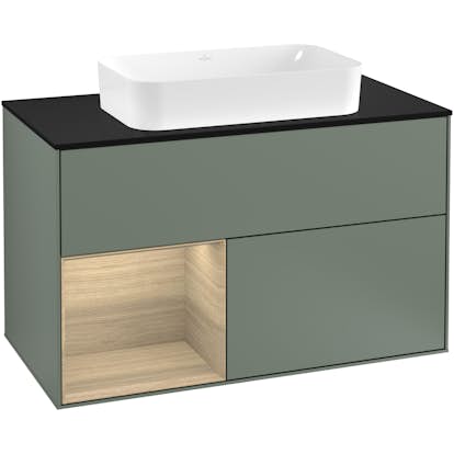 Tvättställsskåp Villeroy & Boch Finion med 2 Lådor Hylla och Bänkskiva för Fristående Tvättställ