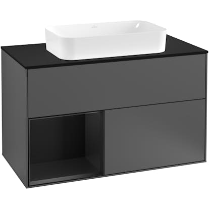 Tvättställsskåp Villeroy & Boch Finion med 2 Lådor Hylla och Bänkskiva för Fristående Tvättställ