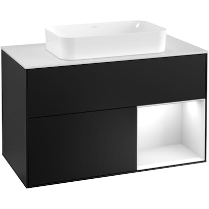 Tvättställsskåp Villeroy & Boch Finion med 2 Lådor Hylla och Bänkskiva för Fristående Tvättställ