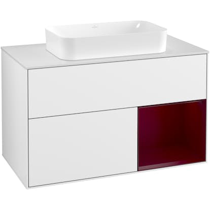 Tvättställsskåp Villeroy & Boch Finion med 2 Lådor Hylla och Bänkskiva för Fristående Tvättställ