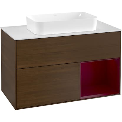 Tvättställsskåp Villeroy & Boch Finion med 2 Lådor Hylla och Bänkskiva för Fristående Tvättställ