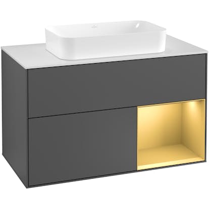 Tvättställsskåp Villeroy & Boch Finion med 2 Lådor Hylla och Bänkskiva för Fristående Tvättställ