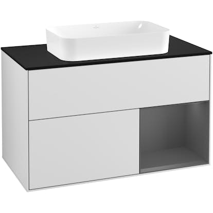 Tvättställsskåp Villeroy & Boch Finion med 2 Lådor Hylla och Bänkskiva för Fristående Tvättställ