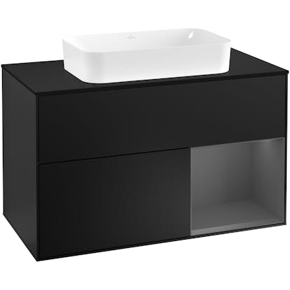 Tvättställsskåp Villeroy & Boch Finion med 2 Lådor Hylla och Bänkskiva för Fristående Tvättställ