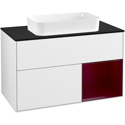 Tvättställsskåp Villeroy & Boch Finion med 2 Lådor Hylla och Bänkskiva för Fristående Tvättställ