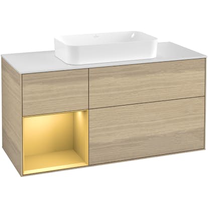 Tvättställsskåp Villeroy & Boch Finion med 3 Lådor Hylla och Bänkskiva för Fristående Tvättställ