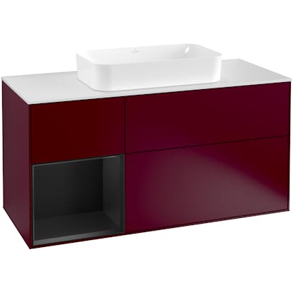 Tvättställsskåp Villeroy & Boch Finion med 3 Lådor Hylla och Bänkskiva för Fristående Tvättställ