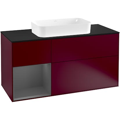 Tvättställsskåp Villeroy & Boch Finion med 3 Lådor Hylla och Bänkskiva för Fristående Tvättställ