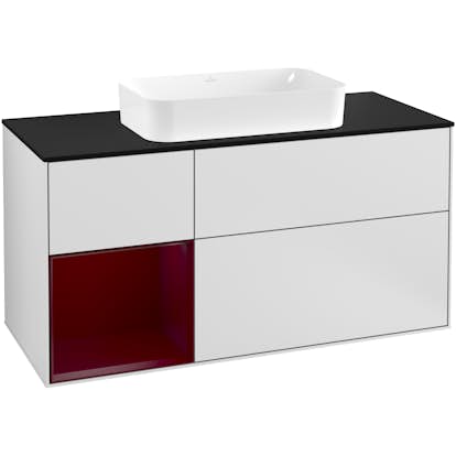 Tvättställsskåp Villeroy & Boch Finion med 3 Lådor Hylla och Bänkskiva för Fristående Tvättställ