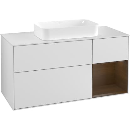 Tvättställsskåp Villeroy & Boch Finion med 3 Lådor Hylla och Bänkskiva för Fristående Tvättställ