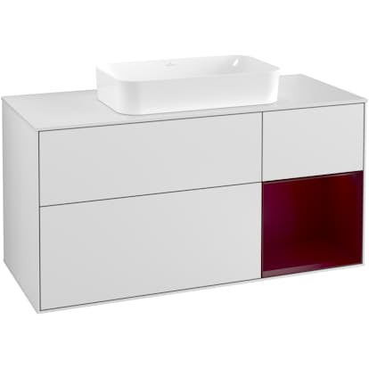 Tvättställsskåp Villeroy & Boch Finion med 3 Lådor Hylla och Bänkskiva för Fristående Tvättställ