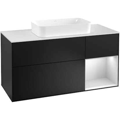 Tvättställsskåp Villeroy & Boch Finion med 3 Lådor Hylla och Bänkskiva för Fristående Tvättställ