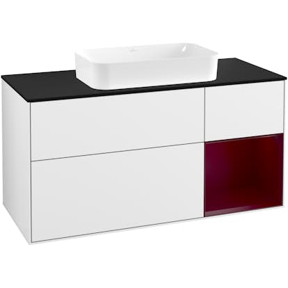 Tvättställsskåp Villeroy & Boch Finion med 3 Lådor Hylla och Bänkskiva för Fristående Tvättställ