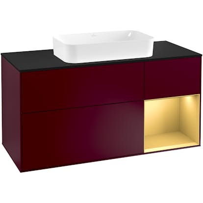Tvättställsskåp Villeroy & Boch Finion med 3 Lådor Hylla och Bänkskiva för Fristående Tvättställ