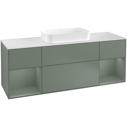 Tvättställsskåp Villeroy & Boch Finion med Två Hyllor och Bänkskiva för Fristående Tvättställ