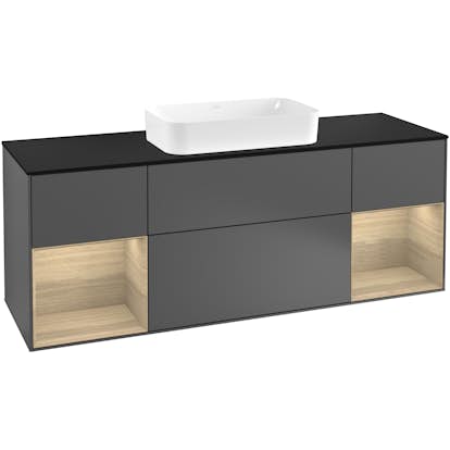 Tvättställsskåp Villeroy & Boch Finion med Två Hyllor och Bänkskiva för Fristående Tvättställ