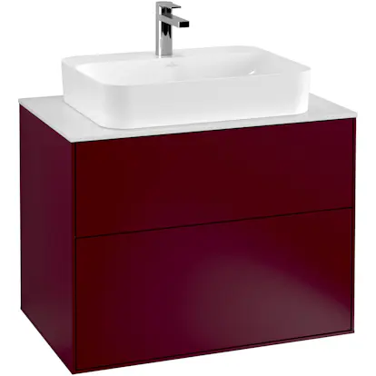 Tvättställsskåp Villeroy & Boch Finion med 2 Lådor och Bänkskiva för Ytmonterat Tvättställ