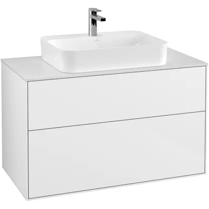 Tvättställsskåp Villeroy & Boch Finion med 2 Lådor och Bänkskiva för Ytmonterat Tvättställ