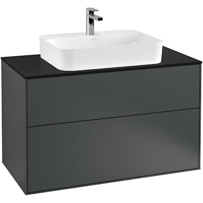 Tvättställsskåp Villeroy & Boch Finion med 2 Lådor och Bänkskiva för Ytmonterat Tvättställ