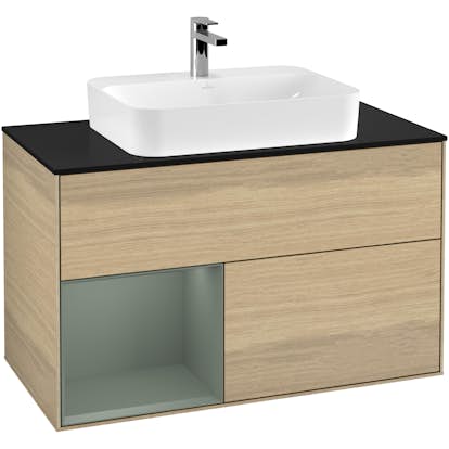 Tvättställsskåp Villeroy & Boch Finion med 2 Lådor Hylla och Bänkskiva för Ytmonterat Tvättställ