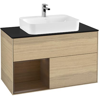 Tvättställsskåp Villeroy & Boch Finion med 2 Lådor Hylla och Bänkskiva för Ytmonterat Tvättställ