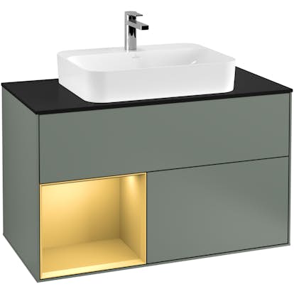 Tvättställsskåp Villeroy & Boch Finion med 2 Lådor Hylla och Bänkskiva för Ytmonterat Tvättställ