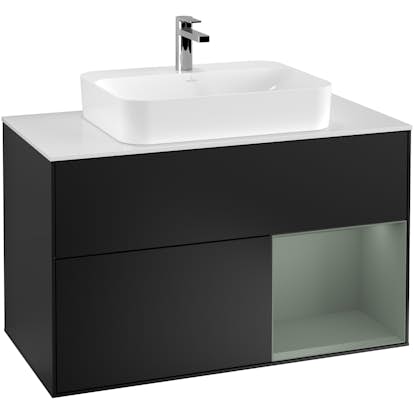 Tvättställsskåp Villeroy & Boch Finion med 2 Lådor Hylla och Bänkskiva för Ytmonterat Tvättställ