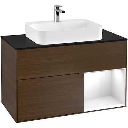 Tvättställsskåp Villeroy & Boch Finion med 2 Lådor Hylla och Bänkskiva för Ytmonterat Tvättställ