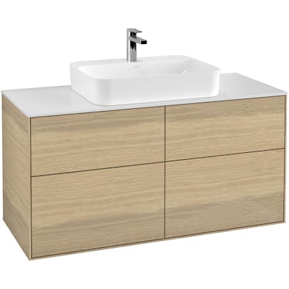 Tvättställsskåp Villeroy & Boch Finion med 4 Lådor och Bänkskiva för Ytmonterat Tvättställ