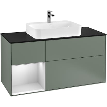 Tvättställsskåp Villeroy & Boch Finion med 3 Lådor Hylla och Bänkskiva för Ytmonterat Tvättställ